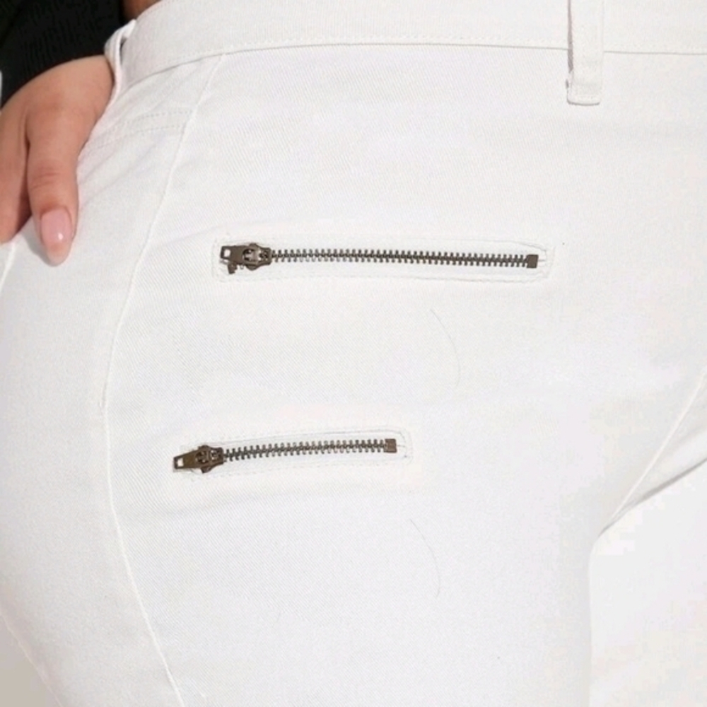 SHEIN ZIPPER WHITEVSKINNY JEANS SZ 3X - Picture 4 of 4